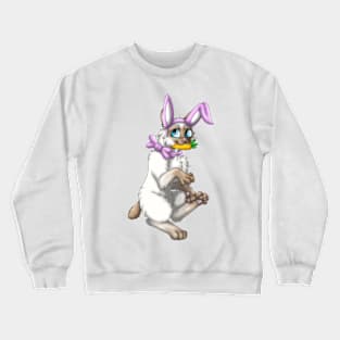 Bobtail BunnyCat: Cinnamon Point (Pink) Crewneck Sweatshirt